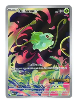 Bulbasaur 133/132 STAMPED Mega Evolutions Illustration Rare Pokemon Card NM - Image 1