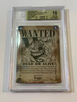One Piece Buggy Wanted Poster OP09-051 Emperors in the New World BGS 10 - Image 1