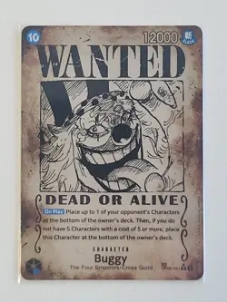 One Piece TCG - Buggy (Wanted Poster) SP OP09-051 Emperors in the New World - Image 1