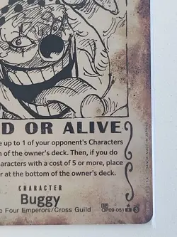 One Piece TCG - Buggy (Wanted Poster) SP OP09-051 Emperors in the New World - Image 5