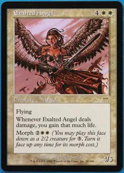 Exalted Angel Onslaught NM White Rare MAGIC GATHERING CARD (ID# 509938) ABUGames - Image 1
