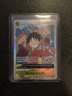 Monkey.D.Luffy OP07-109 Prb02 Holo Foil One Piece TCG Card Game Playset NM - Image 1