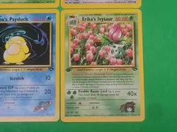 Pokemon Vintage 1st Edition GYM Challenge Cards Lot Of 4 NM Erika's Ivysaur, Kog - Image 4