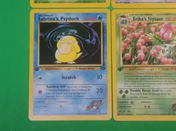 Pokemon Vintage 1st Edition GYM Challenge Cards Lot Of 4 NM Erika's Ivysaur, Kog - Image 5