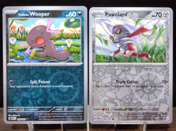 Wooper 126/197 & Pawniard 148/197 Obsidian Flames Reverse Holo Pokemon Cards - Image 1