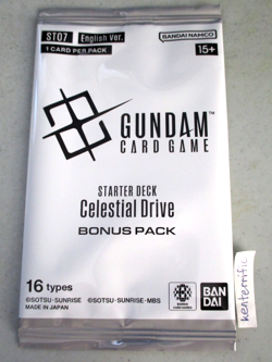 Celestial Drive Bonus Pack Starter Deck ST07 Gundam Card Game English Sealed - Image 1