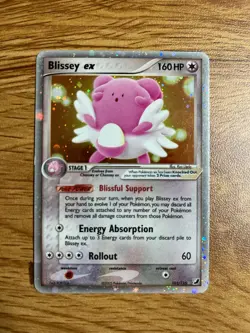 Pokemon TCG Blissey ex EX Unseen Forces 101/115 Holo Rare EX 160HP Card 2005 - Image 1