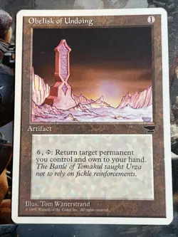 1x Obelisk of Undoing (104) Chronicles LP MTG Magic the Gathering x1 MKE - Image 1