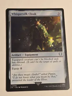 Whispersilk Cloak X1 MTG Commander: Lord of the Rings {LTC} - Image 1