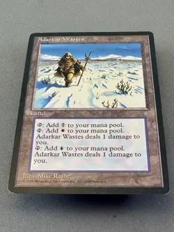 Adarkar Wastes Ice Age Rare Regular-MTG-LP EX-Dual Mana “Pain Land” - Image 3