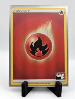 Holo Fire Energy (Prize Pack Series 1) Pokemon Play! League Promo NM - Image 1