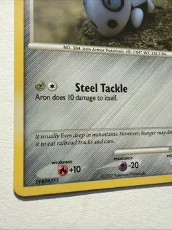 Aron 71/123 Mysterious Treasures Pokemon Vintage NM/LP - Image 3