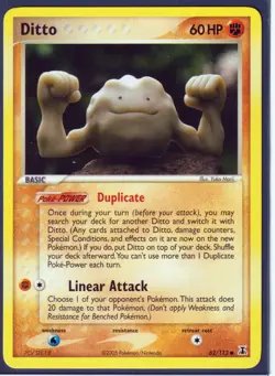 VINTAGE 2005 POKEMON DITTO (Geodude) 62/113 Ex DELTA SPECIES-REGULAR-NM/LP (G7) - Image 1