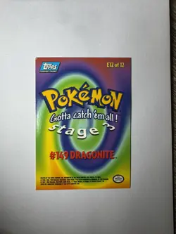 1999 Pokemon Topps Dragonite E12 Movie Edition - Image 4