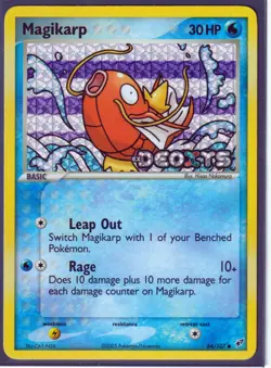 VINTAGE POKEMON 2005 MAGIKARP 64/107 Ex DEOXYS-REVERSE HOLO-STAMPED-NM/LP (M1) - Image 1