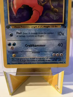 Pokemon TCG Kingler Fossil 38 Regular 1st Edition Uncommon NM - Image 3
