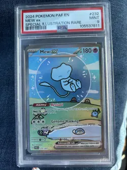 PSA 9 Pokemon English Paldean Fates SIR Bubble Mew - Image 1