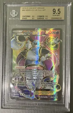 2015 POKEMON XY ANCIENT ORIGINS #89 FULL ART/HOOPA EX BGS 9.5 Gem Mint - Image 1