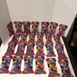 Pokemon Scarlet And Violet Destined Rivals Sleeved Booster Packs Lot Of 25 - Image 4