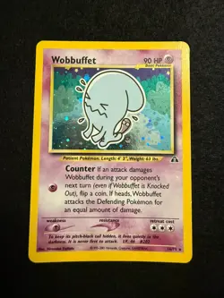 Pokemon Vintage WOTC Wobbuffet 16/75 Neo Discovery Holo LP - Image 1