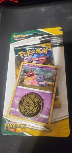 Pokemon TCG Slowpoke Evolving Skies Booster Pack Coin NEW!! - Image 1