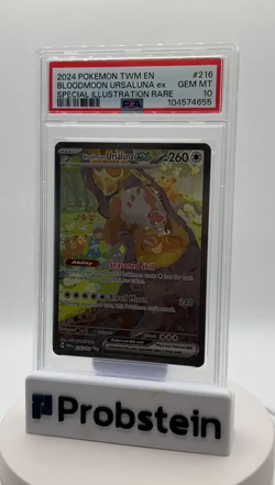 2024 Pokemon TWM En Special Illustration Rare #216 Bloodmoon Ursaluna Ex PSA 10 - Image 2