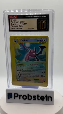 2003 Pokemon Skyridge #147/144 Crobat Reverse Holo CGC 10 PRISTINE - Image 2