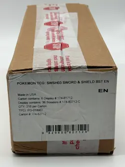 Pokemon TCG SWSH08 Fusion Strike Booster Box Case Sealed - Image 1