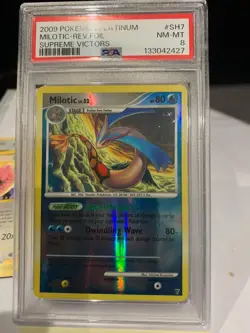 PSA 8 NM-MT 2009 Pokemon Platinum Supreme Victors Milotic Reverse Holo Foil #SH7 - Image 1