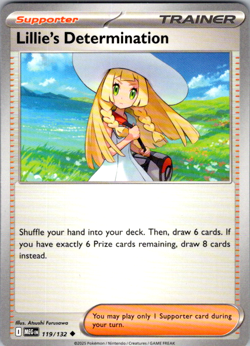 Lilie's Determination 119/132 - Non Holo - Mega Evolution - Pokemon TCG - NM - Image 1