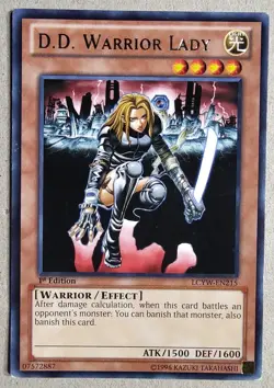 D.D. Warrior Lady - LCYW-EN215 - 1st Ed. - Rare - Yu-Gi-Oh! - LP - Image 1