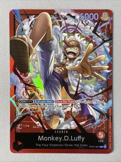 One Piece - ST21-001 - Monkey.D.Luffy - Red Leader - (1 Card) - Image 2