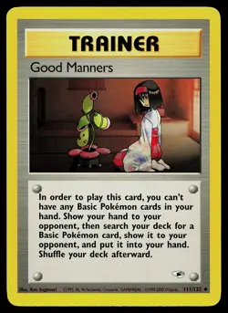 Pokemon Card - Good Manners Gym Heroes 111/132 Uncommon - Image 1