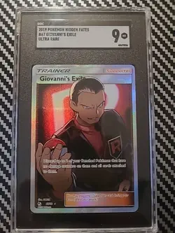 Pokemon TCG Giovanni's Exile Trainer Full Art Ultra Rare Card 67/68 Hidden Fates - Image 1