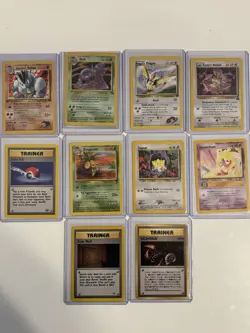 Vintage Pokemon Base Card Lot With 1 Damaged Holo muk! - Image 1
