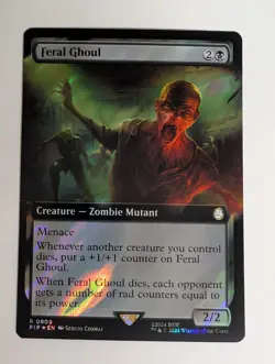 MTG - Feral Ghoul - PIP - R - Ext Art Surge Foil - 909 - Image 1