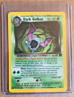 Pokemon Team Rocket Dark Golbat 7/82 Holo Rare 50 HP NM/M Unplayed WOTC 2000 - Image 2