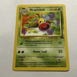 Pokemon TCG Weepinbell Jungle 48/64 Regular 1999-2000 Wizards Base Set Copyright - Image 1