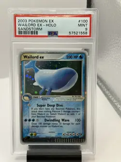 2003 Pokemon Wailord ex Sandstorm 100/100 PSA 9 MINT - Image 1