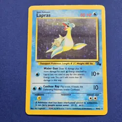 Lapras #10/62 Holo Rare - Unlimited Fossil 1999 Nintendo Pokemon TCG - Image 2