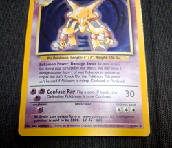 Pokemon Alakazam 1/102 Base Set Holo LP Fast Ship - Image 3