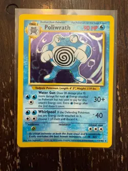 1999 Pokemon Base Set Poliwrath #13/102 Holo VLP Bill - Image 1