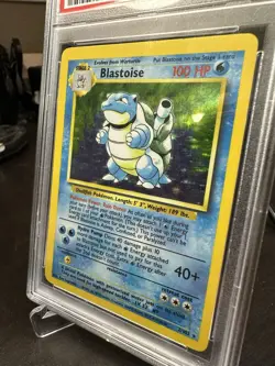 1999 POKEMON BASE SET UNLIMITED #2 BLASTOISE-HOLO PSA 4 - Image 3