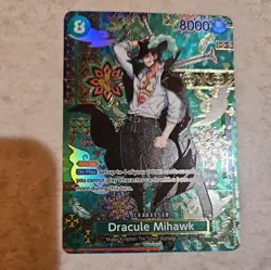 One Piece Dracule Mihawk - OP12-030 (SP) - The Azure Sea’s Seven (OP14) English - Image 1