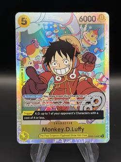 Monkey D. Luffy OP07-109 SR One Piece English Orginal With Error - Image 1