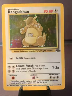 Pokemon TCG Kangaskhan Holo Rare Jungle Unlimited 5/64 Vintage WOTC 1999 NM/LP - Image 1