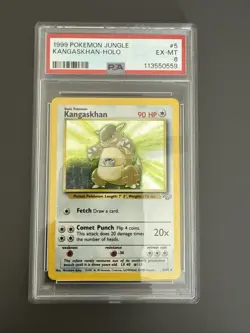 Kangaskhan Jungle 5/64 Holo Unlimited Holo Rare Pokemon TCG - PSA 6 Ex-Mint - Image 1