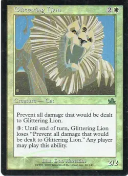 MTG: Prophecy: Foil Glittering Lion: Lightly Played Condition - Image 1