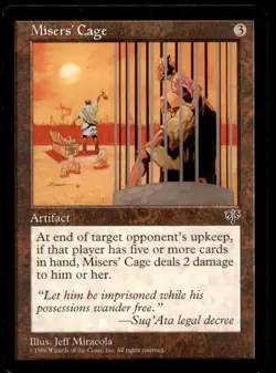 Misers' Cage LP Light Play Mirage MTG [6635] - Image 1
