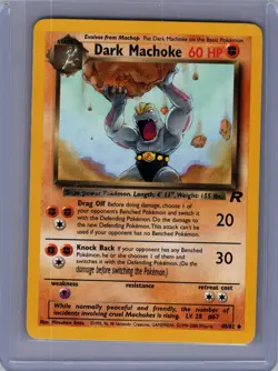 DARK MACHOKE 40/82 - Team Rocket - VINTAGE WOTC Pokemon Card - Unlimited - NM - Image 1